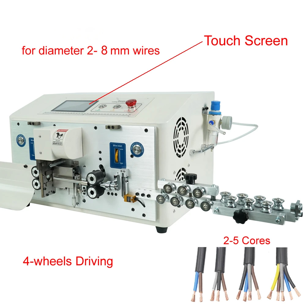 Double Round Multi-Core Wire Stripping &amp;amp;amp; Cutting Machine (2-8mm) WPM-YHT6