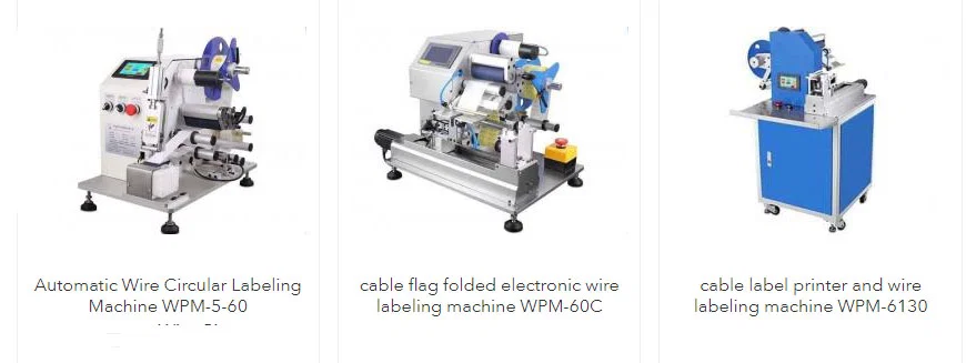 kabelmerkemaskiner (flagg, sirkulær, fold, trykkmodeller) for klar, holdbar ledning/kabelmerking for å forbedre identifikasjon og organisering.