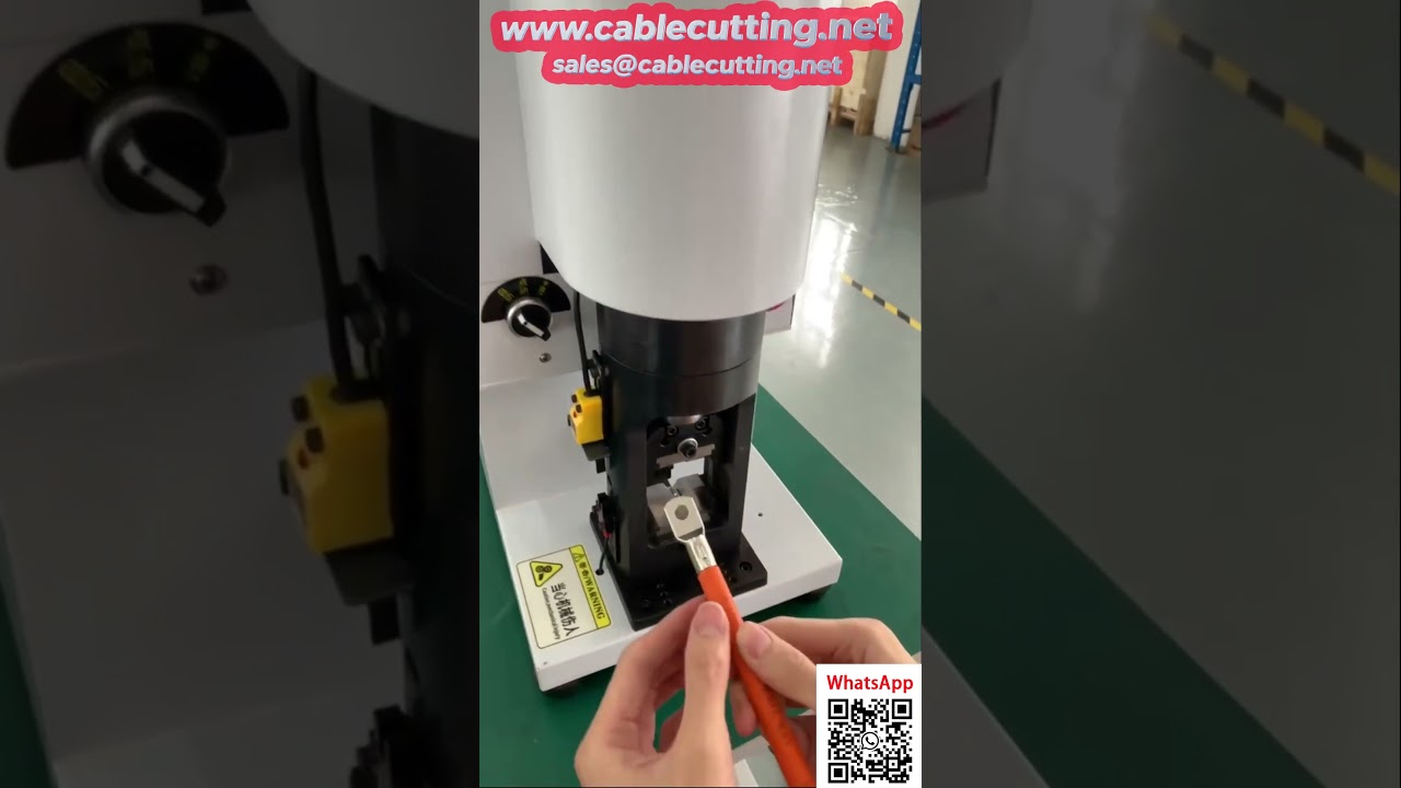 Halvautomatisk hydraulisk terminalkrympemaskin 1–200 mm² | Effektiv ledningsbehandling