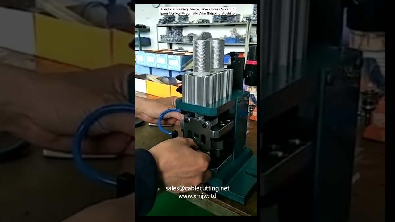 Vertikal pneumatisk avisoleringsmaskin for elektriske kabler